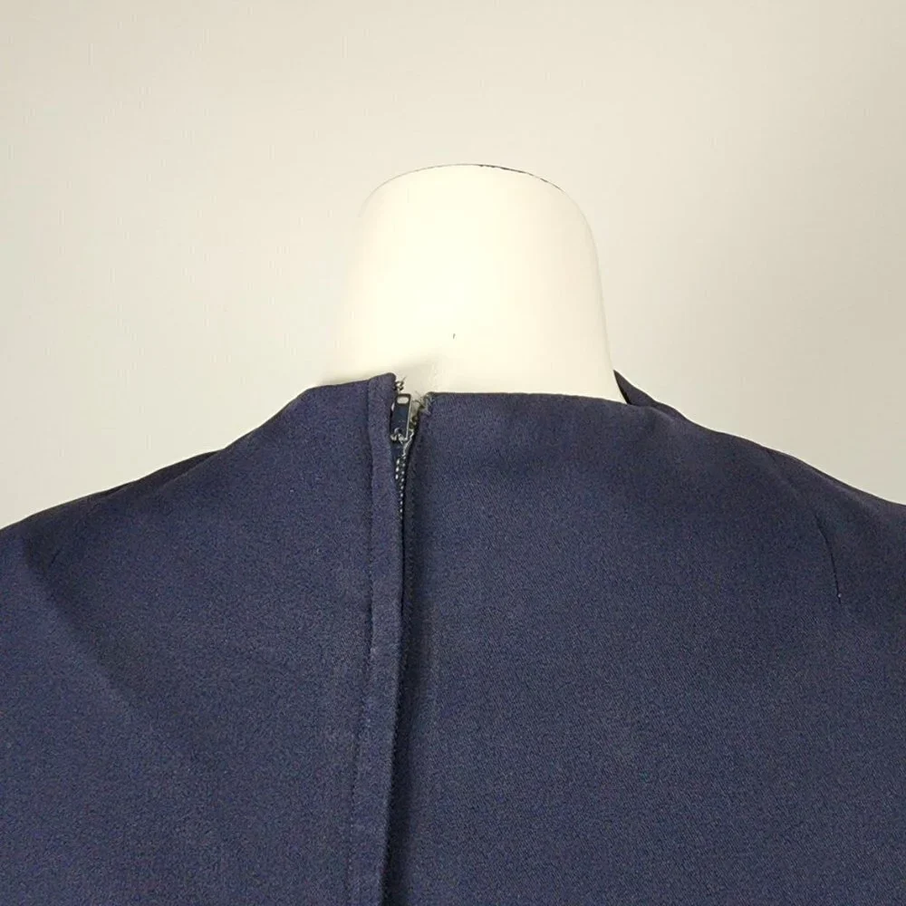 Teal Traina New York 1960s Navy Blue Top & Dress Set Size XS - Picture 10 of 15